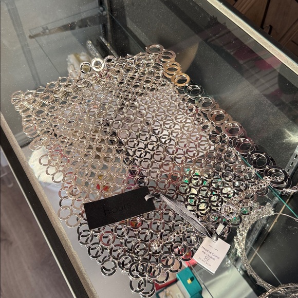 h:ours Sylvie Mini Skirt in Silver - Picture 7 of 8